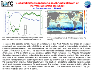 Global Climate Response to an Abrupt Meltdown of