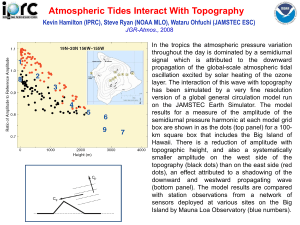 Atmospheric Tides Interact With Topography