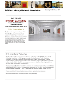 DFWAHN GATHERING  DFW Art History Network Newsletter The Warehouse