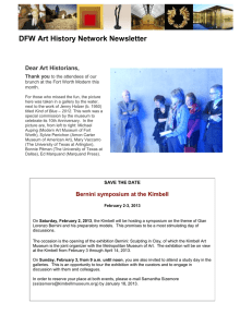 DFW Art History Network Newsletter  Dear Art Historians, Thank you