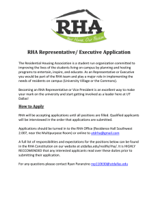 RHA Representative/ Executive Application