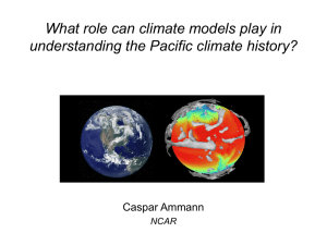 What role can climate models play in Caspar Ammann NCAR