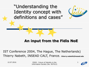 “Understanding the Identity concept with definitions and cases”