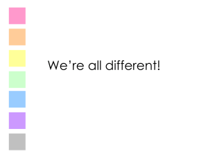 We’re all different!