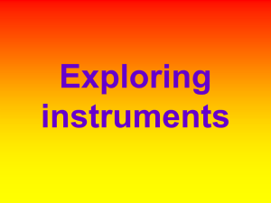 Exploring instruments