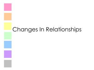 Changes In Relationships