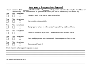 Are You a Responsible Person?