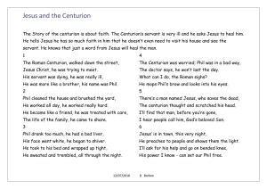 Jesus and the Centurion