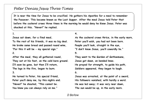 Peter Denies Jesus Three Times