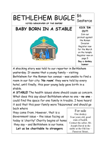 BETHLEHEM BUGLE BABY BORN IN A STABLE $6 Sesterce