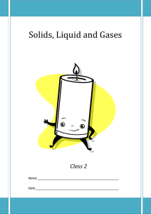 Solids, Liquid and Gases Class 2