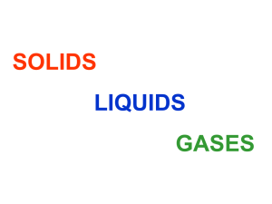 SOLIDS LIQUIDS GASES
