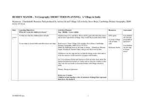 BUSHEY MANOR – Y4 Geography SHORT TERM PLANNING:  A...