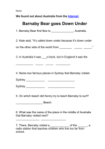 Barnaby Bear goes Down Under