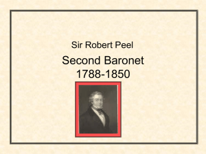 Second Baronet 1788-1850 Sir Robert Peel
