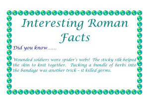 Interesting Roman Facts Did you know……