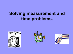 Solving measurement and time problems.