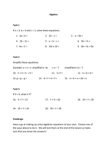 Algebra Task 1