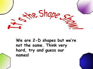 We are 2-D shapes but we’re not the same. Think very names!