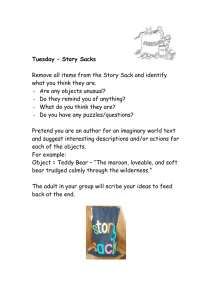 Tuesday – Story Sacks  what you think they are.