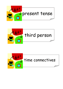present tense third person time connectives