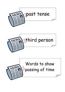 past tense third person Words to show