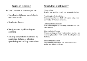 Skills in Reading What does it all mean? 