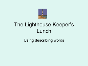 The Lighthouse Keeper’s Lunch Using describing words