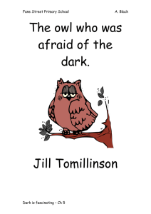 The owl who was afraid of the dark.
