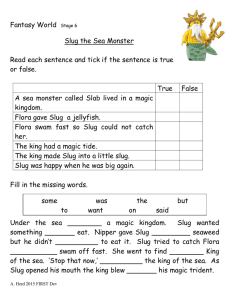 Fantasy World  Slug the Sea Monster