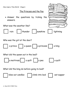 The Princess and the Pea answers.