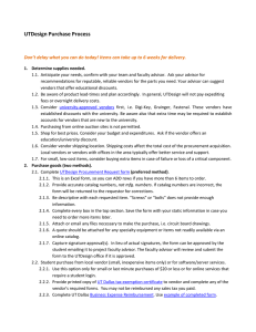 UTDesign Purchase Process