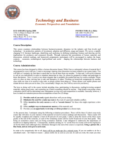 Technology and Business Economic Perspectives and Foundations
