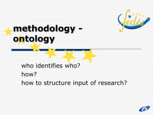 methodology - ontology who identifies who? how?