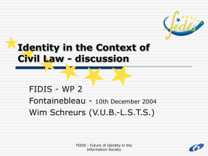 Identity in the Context of Civil Law - discussion Fontainebleau -