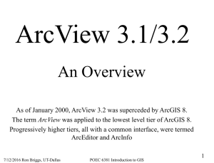 ArcView 3.1/3.2 An Overview