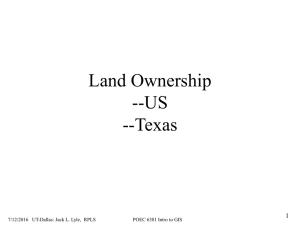 Land Ownership --US --Texas 1