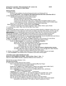 Introduction to ArcView  (Plano Example for AV  version...  9/1/01 Ron Briggs -- UTD  Program in Public Affairs