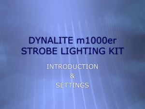 DYNALITE m1000er STROBE LIGHTING KIT INTRODUCTION &amp;