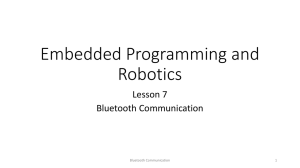Embedded Programming and Robotics Lesson 7 Bluetooth Communication