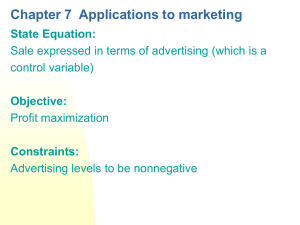 Chapter 7  Applications to marketing