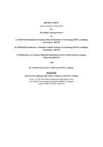 Open Competitive Bid (OCB) BID DOCUMENT For