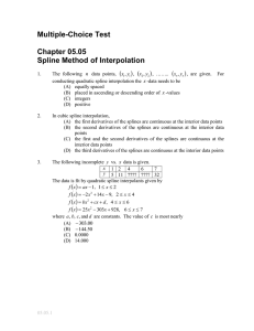 Multiple-Choice Test  Chapter 05.05 Spline Method of Interpolation