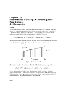 Chapter 03.05 – Secant Method of Solving a Nonlinear Equation More Examples