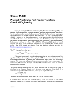 Chapter 11.00B Physical Problem for Fast Fourier Transform Chemical Engineering