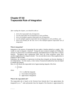 Chapter 07.02 Trapezoidal Rule of Integration