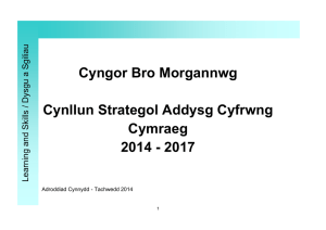 Cyngor Bro Morgannwg Cynllun Strategol Addysg Cyfrwng Cymraeg