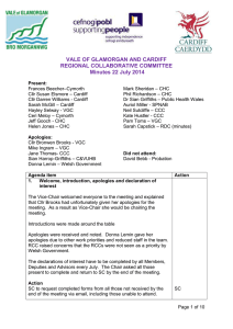 VALE OF GLAMORGAN AND CARDIFF REGIONAL COLLABORATIVE COMMITTEE  Minutes 22 July 2014