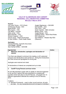 VALE OF GLAMORGAN AND CARDIFF REGIONAL COLLABORATIVE COMMITTEE  Minutes 4 March 2014