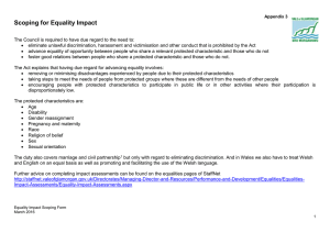 Scoping for Equality Impact